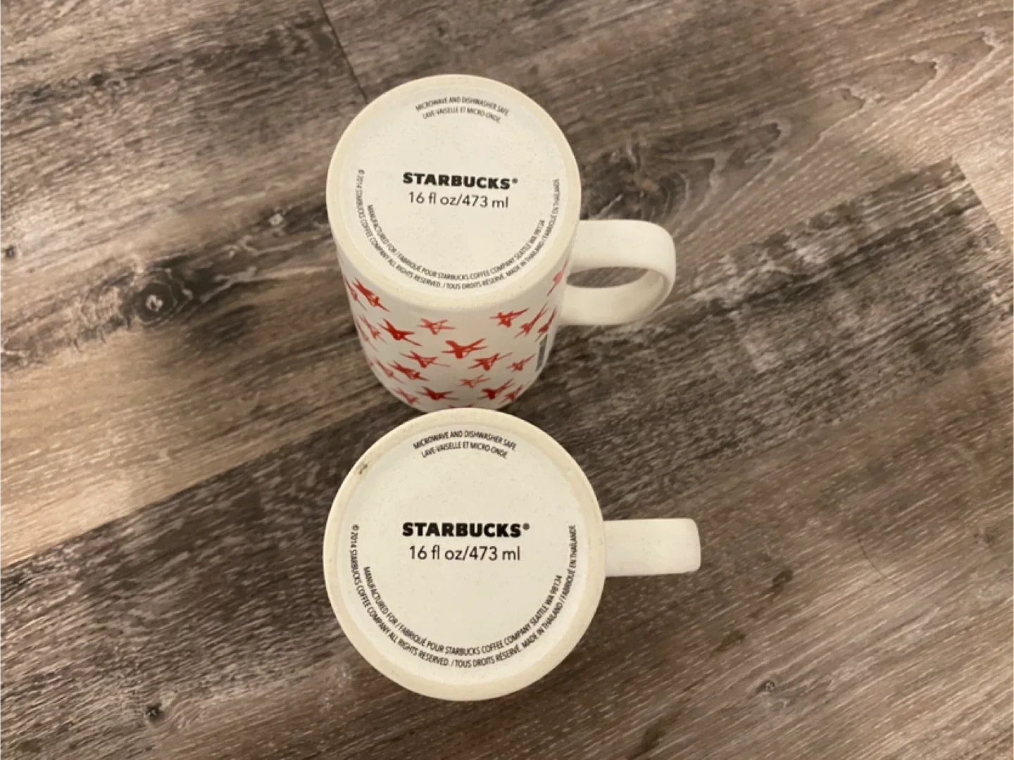 Starbucks 16oz Mugs (Set of 2) 2014 Red Star Patten image indicator(2)