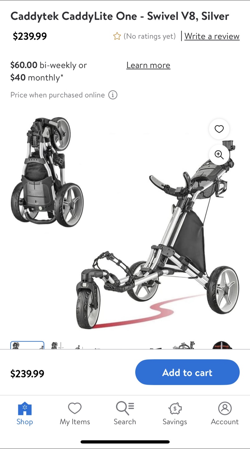 Caddytek SuperLite Explorer V8 Golf Push Cart - photo 3