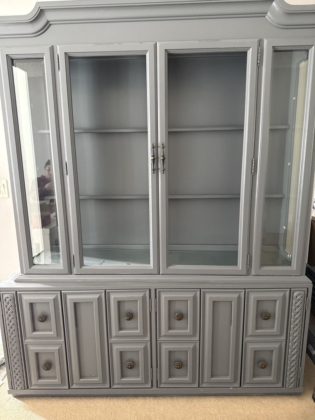 Vintage Grey Hutch
