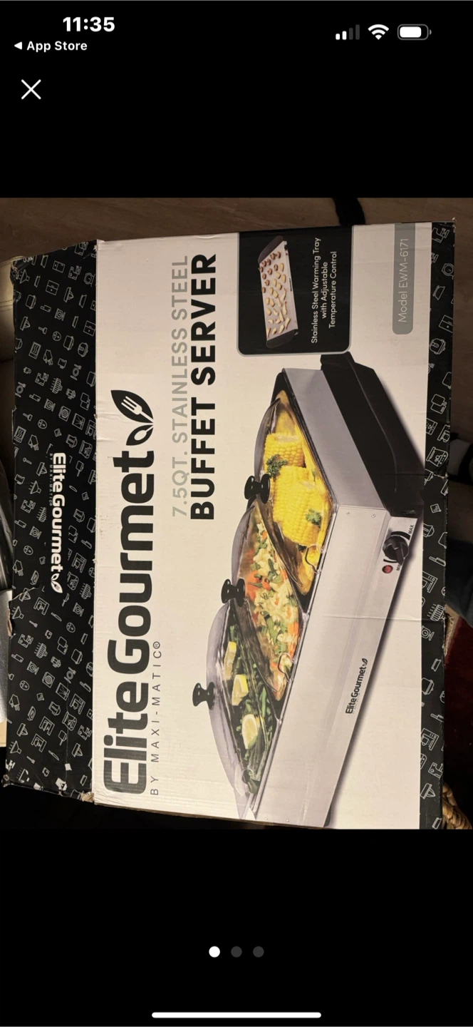 Elite Gourmet EWM-571 7.5 Qt. Stainless Steel Buffet Server