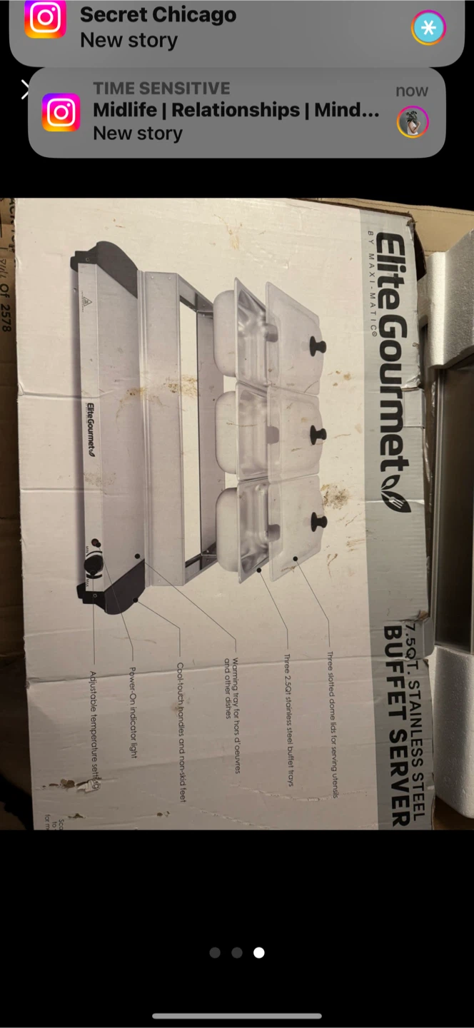 Elite Gourmet EWM-571 7.5 Qt. Stainless Steel Buffet Server - photo 3