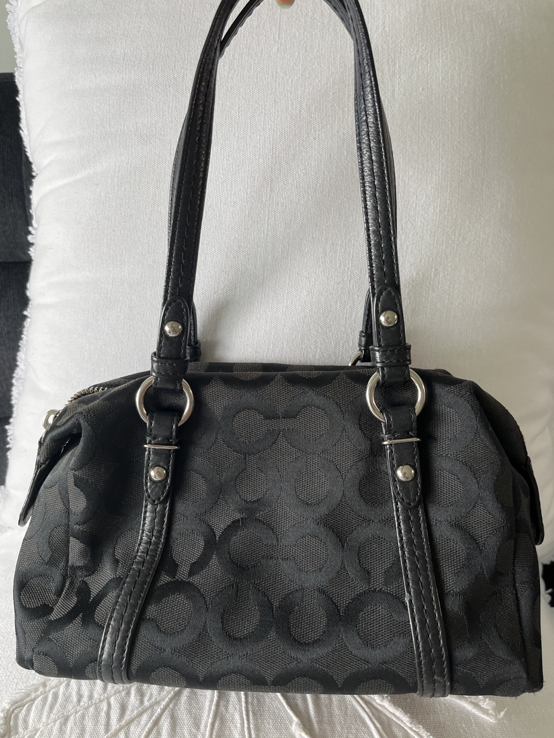 Coach Black Signature Satchel
