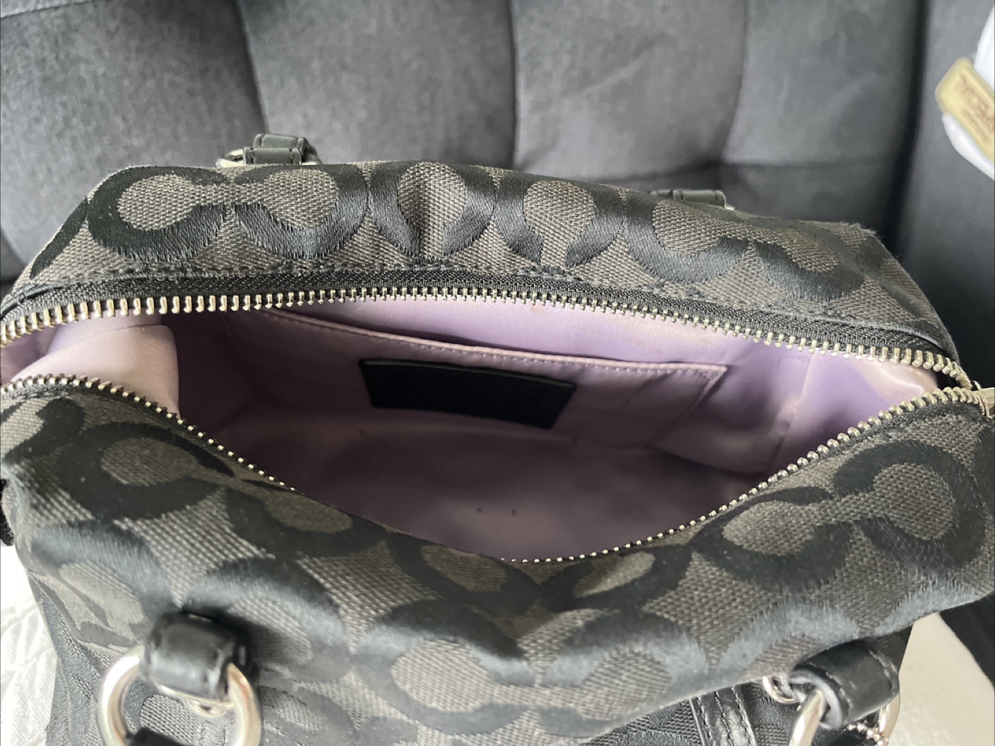 Coach Black Signature Satchel - photo 3