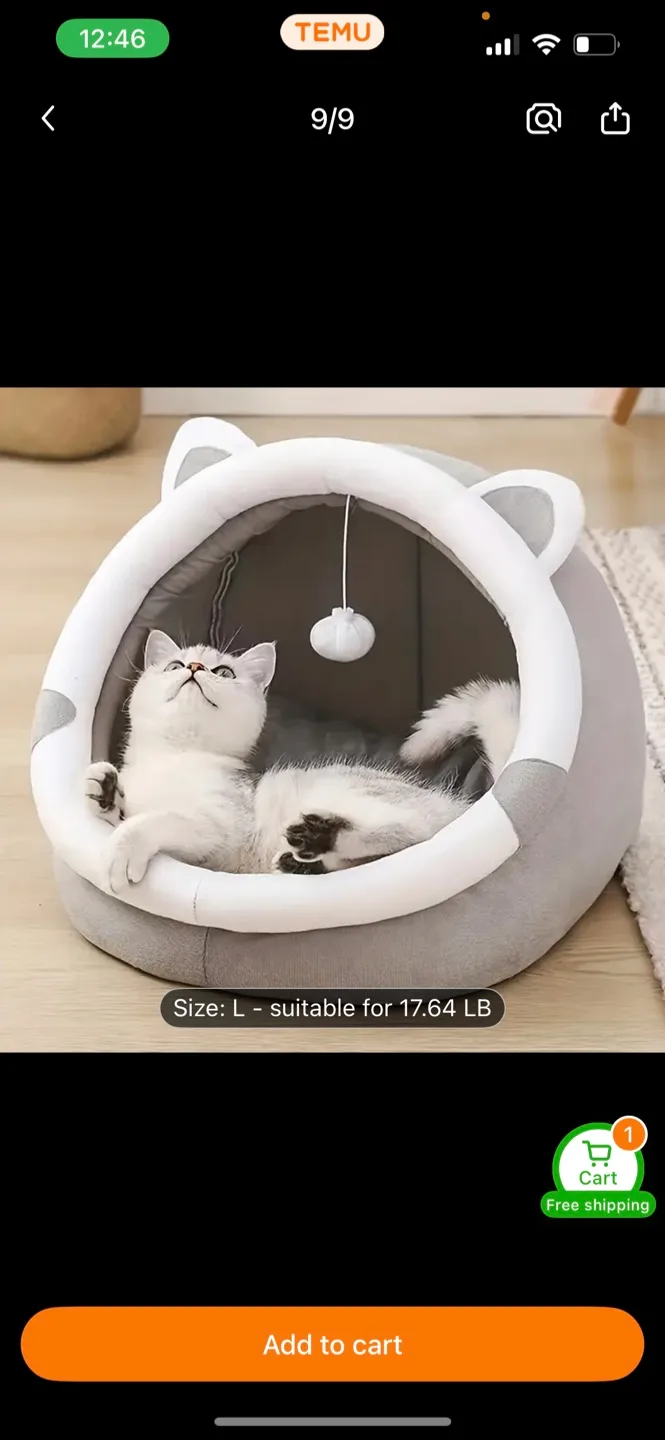 TEMU Cat Bed - Size L thumbnail