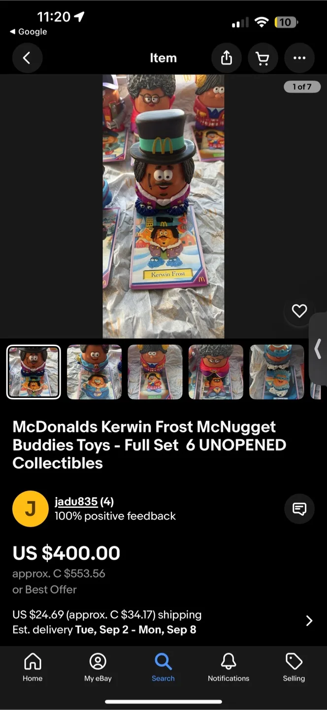 McDonald's Kerwin Frost McNugget Buddies - Full Set of 6 image indicator(5)