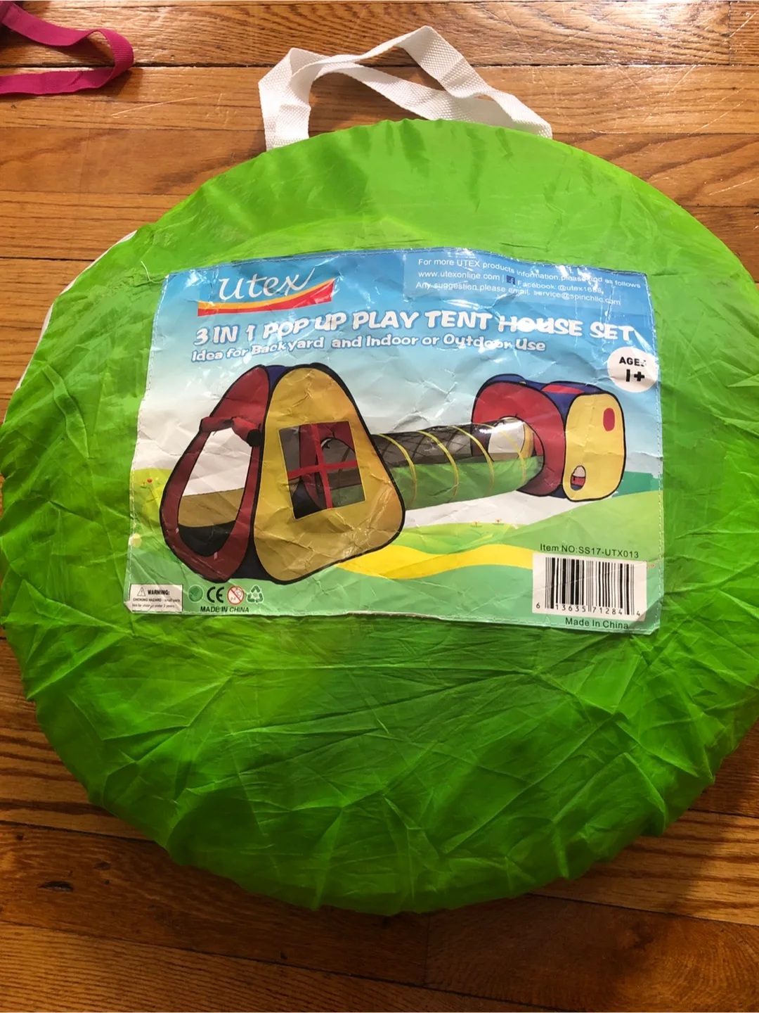 UTEX 3 in 1 Pop Up Play Tent House Set thumbnail