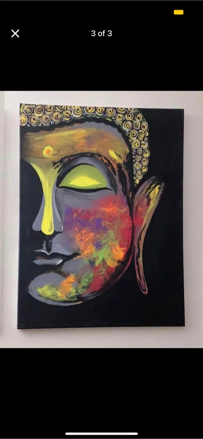 Canvas Paintings buddha and lord ganesha image indicator(2)
