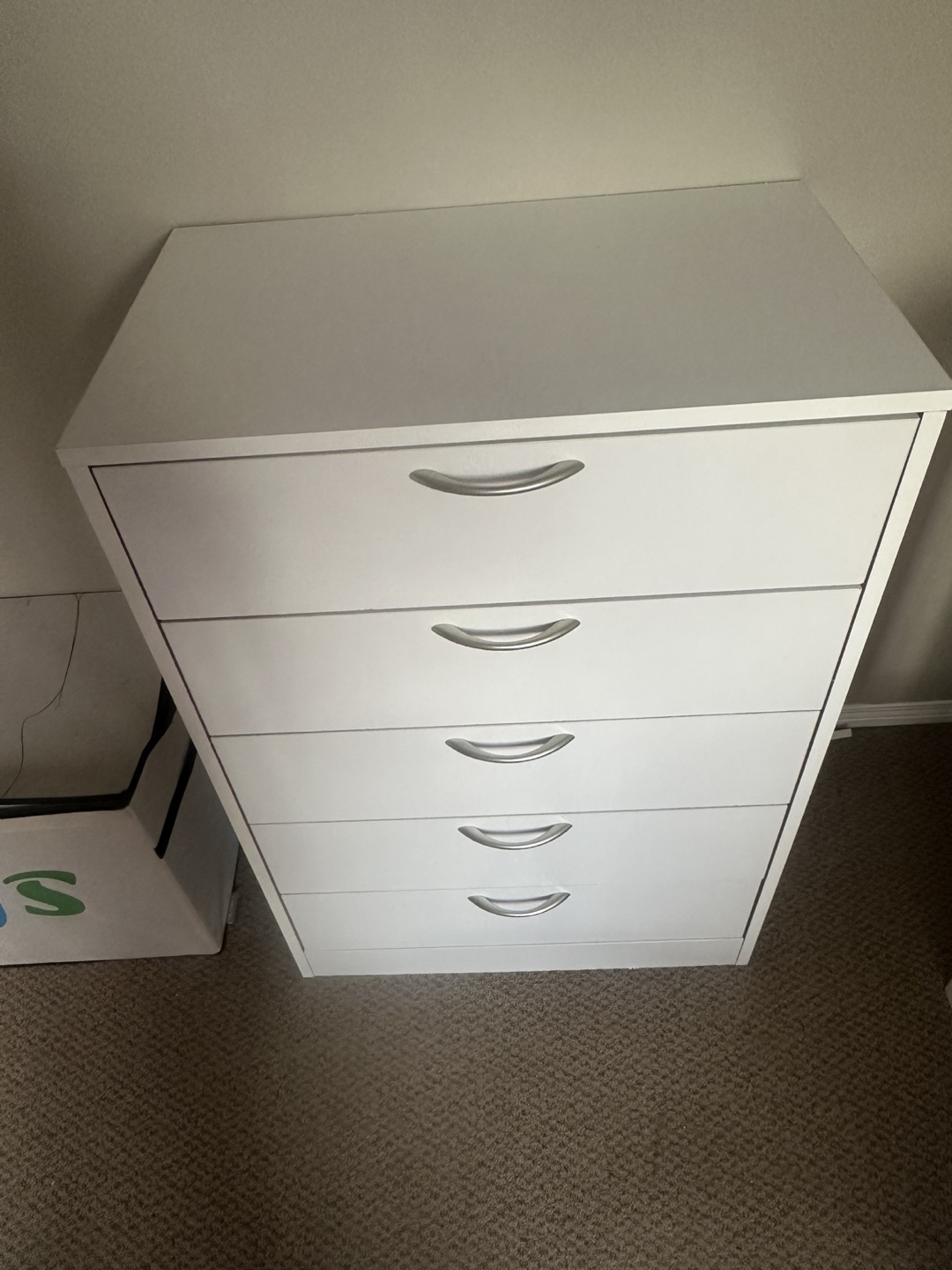 White 5-Drawer Dresser - photo 2
