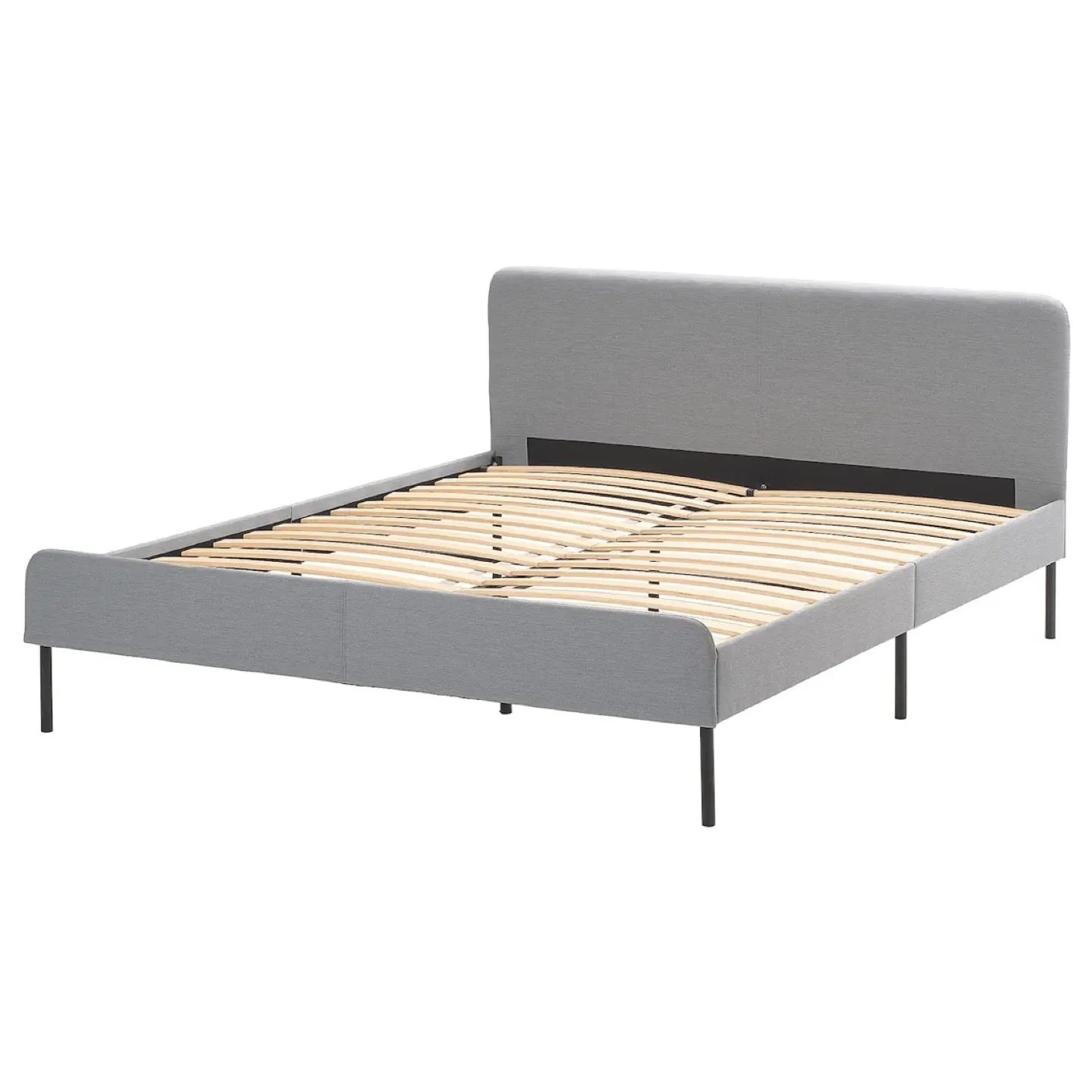 Grey Upholstered Bed Frame and mattress