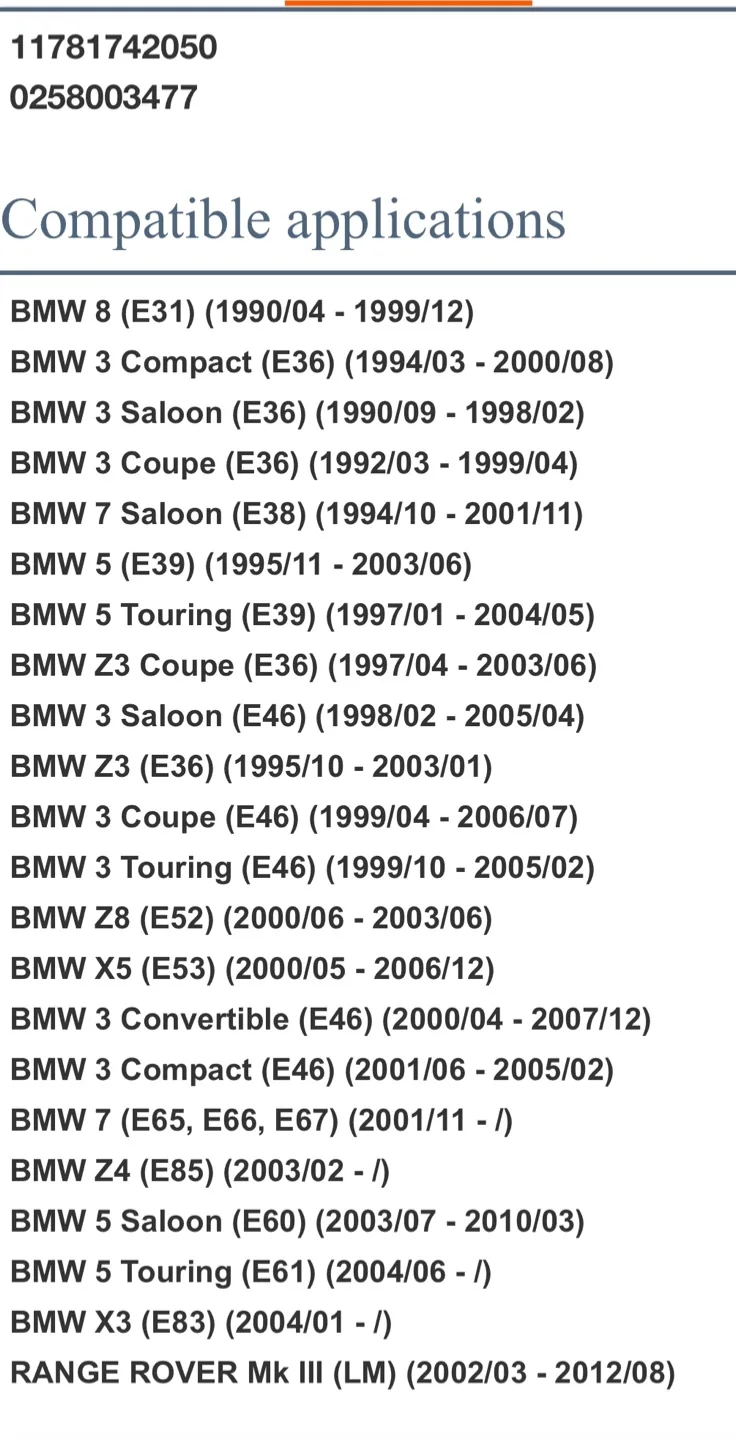 Oxygen Sensor Upstream O2 for BMW image indicator(6)