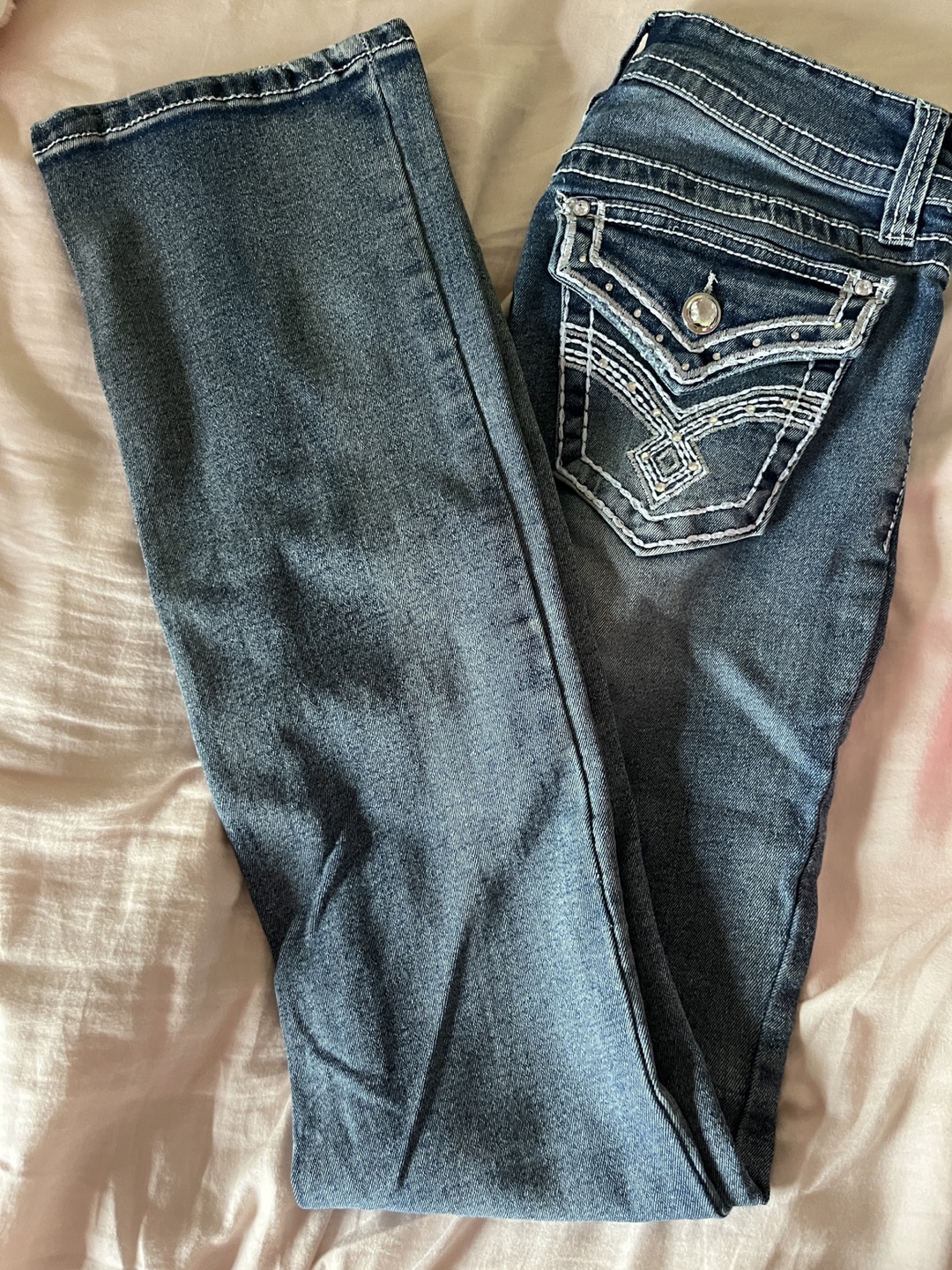 Urban Planet Embroidered Flare Denim Jeans