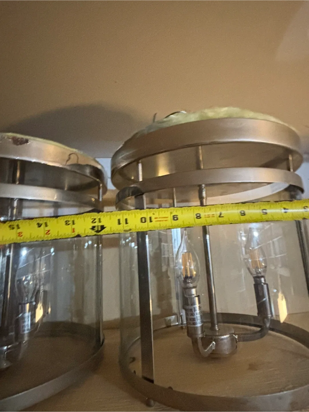 Set of 4 Glass & Metal Ceiling Lights image indicator(4)