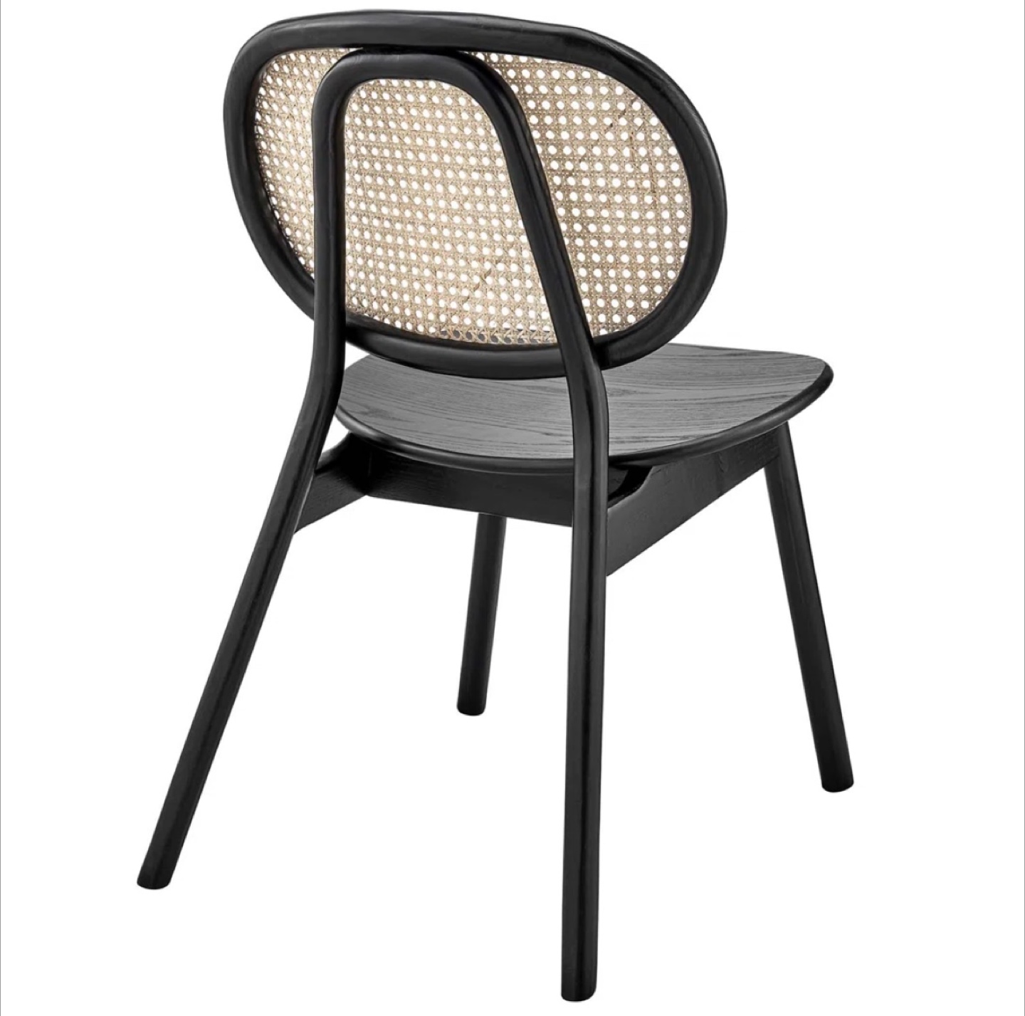 Black Rattan Dining Chair - 31.5" Height - photo 5