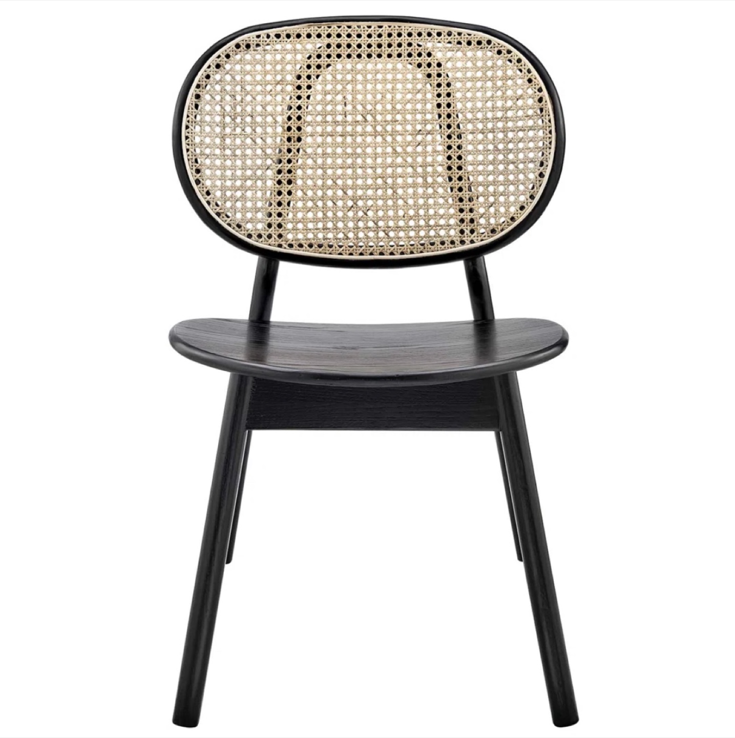 Black Rattan Dining Chair - 31.5" Height - photo 4