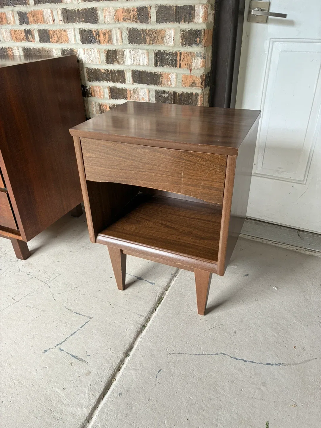 Wooden Nightstand with Drawer thumbnail