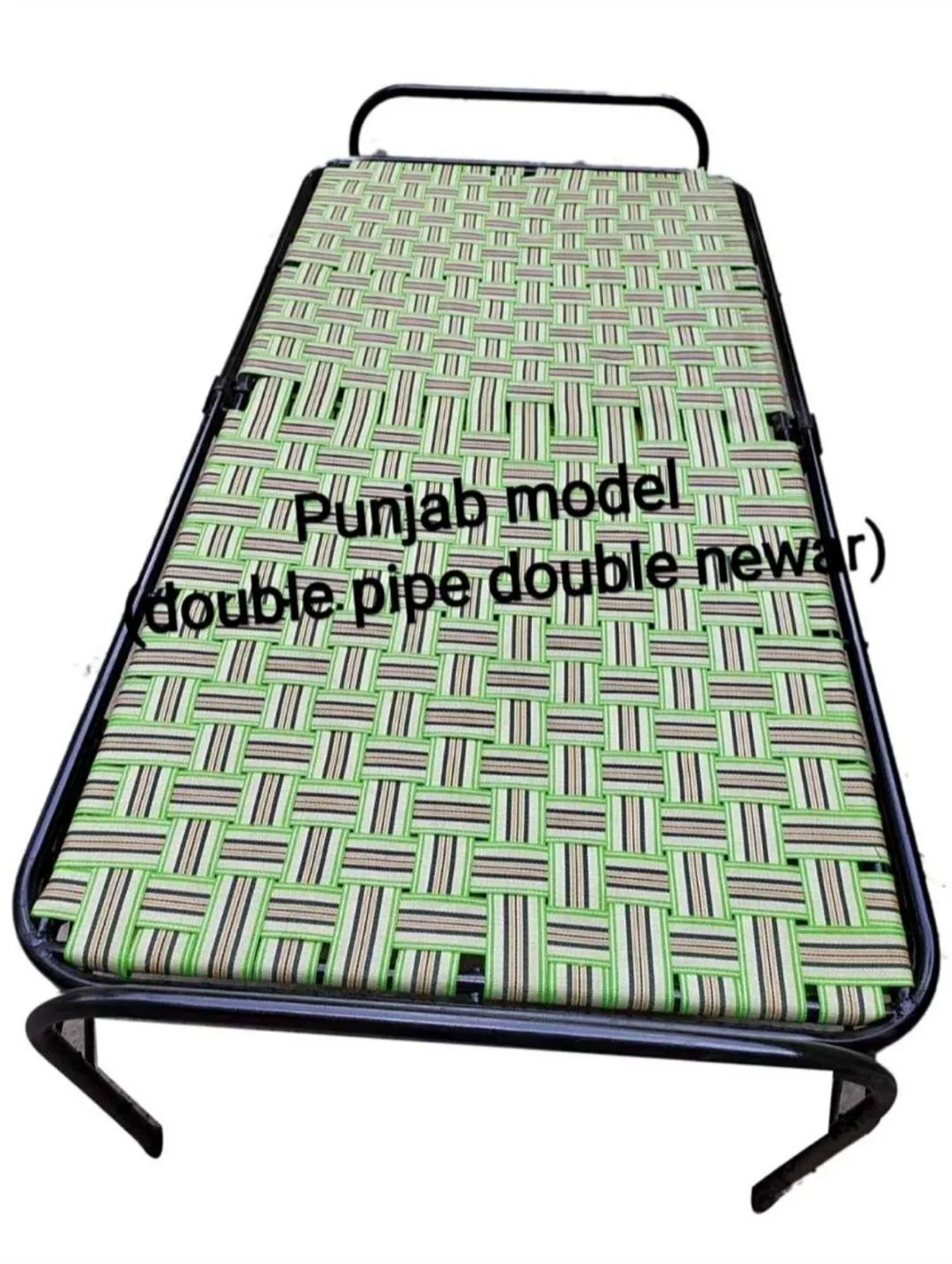 Punjab Model Folding Bed - Double Pipe, Double Newar thumbnail