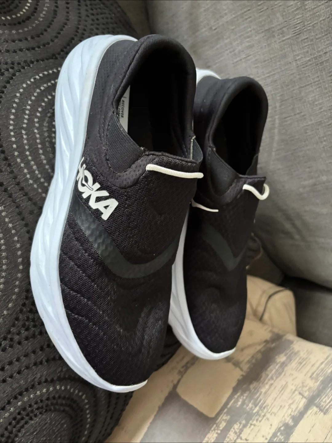 Hoka Recovery Slip-On Shoes - Black/White image indicator(3)