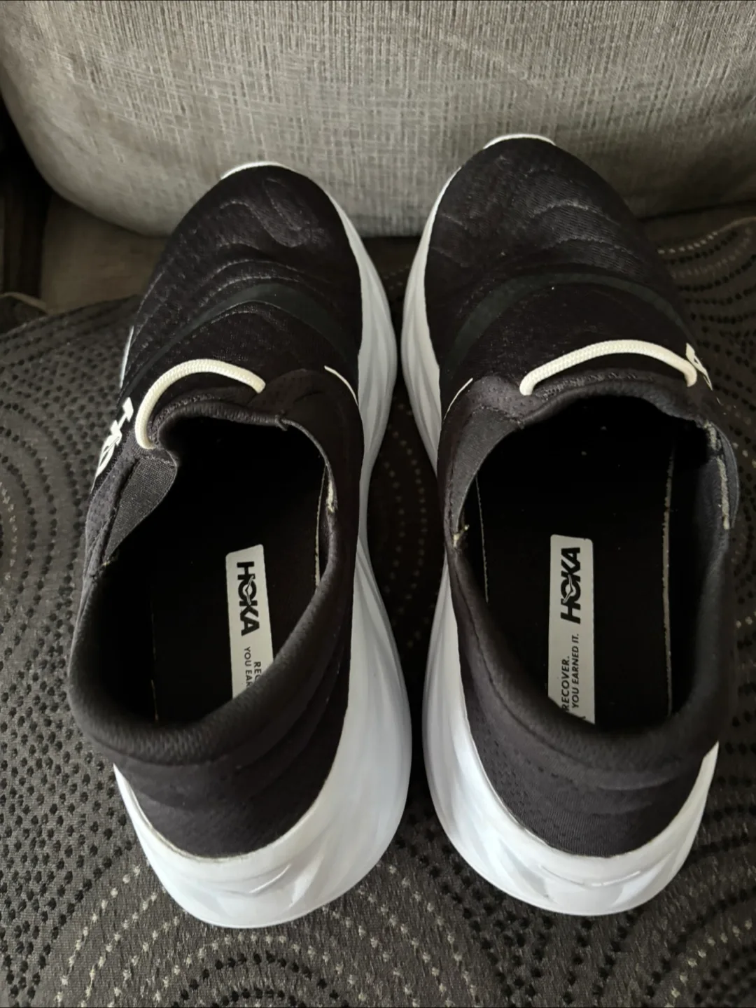 Hoka Recovery Slip-On Shoes - Black/White image indicator(6)