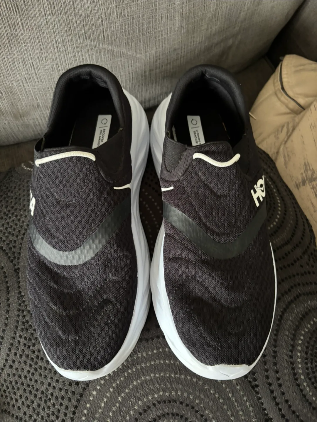 Hoka Recovery Slip-On Shoes - Black/White image indicator(2)