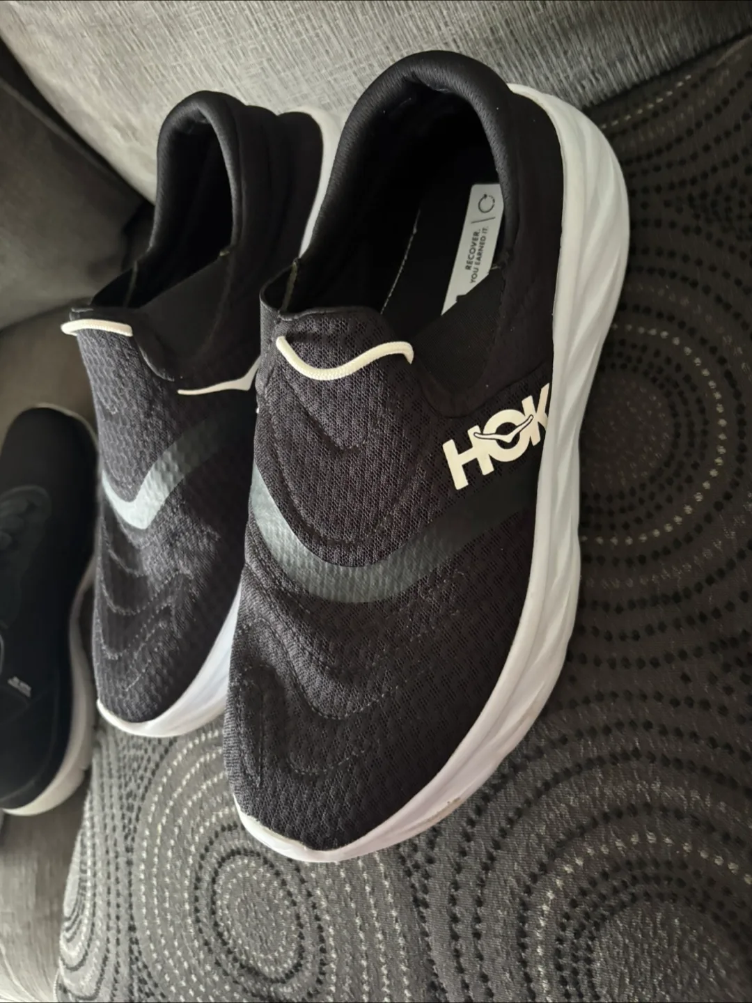 Hoka Recovery Slip-On Shoes - Black/White image indicator(5)