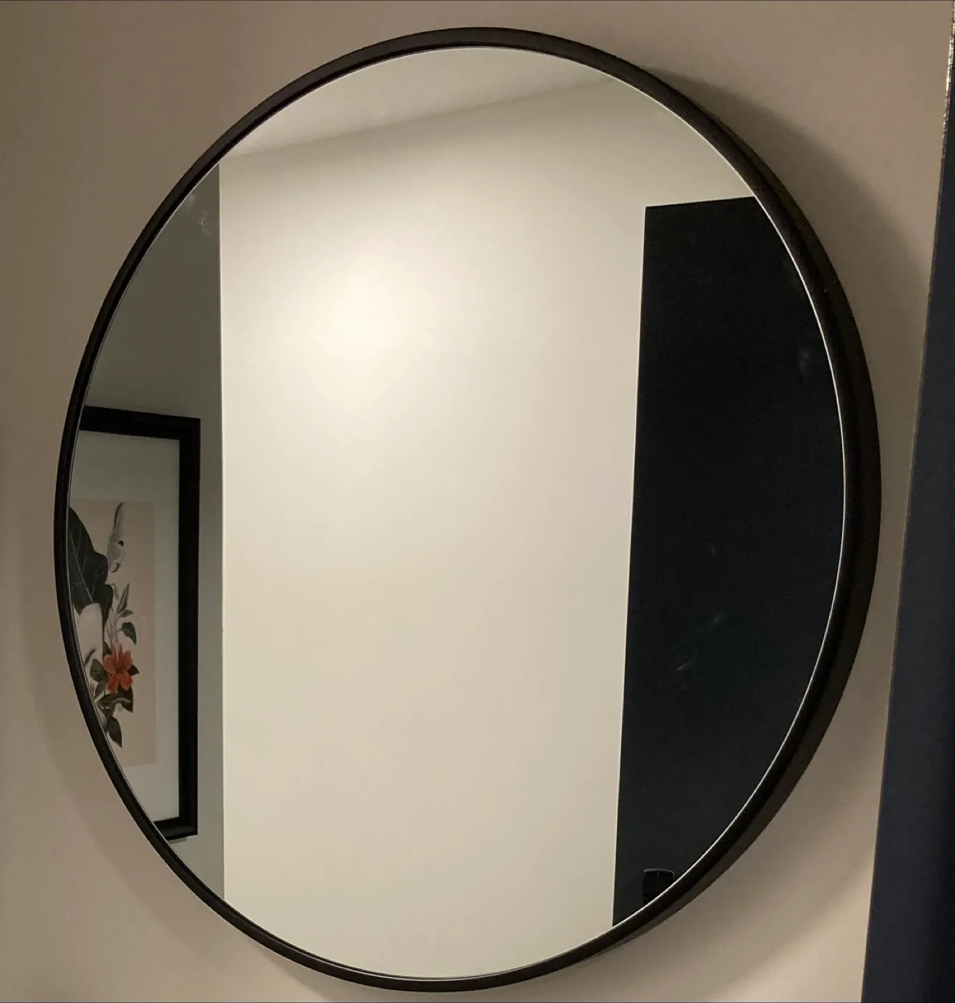 Round Black Framed Mirror from Structube