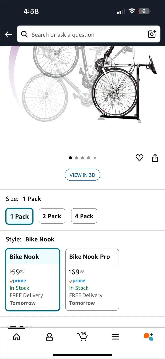 Bike Nook Bicycle Floor Stand - Compact Storage image indicator(3)