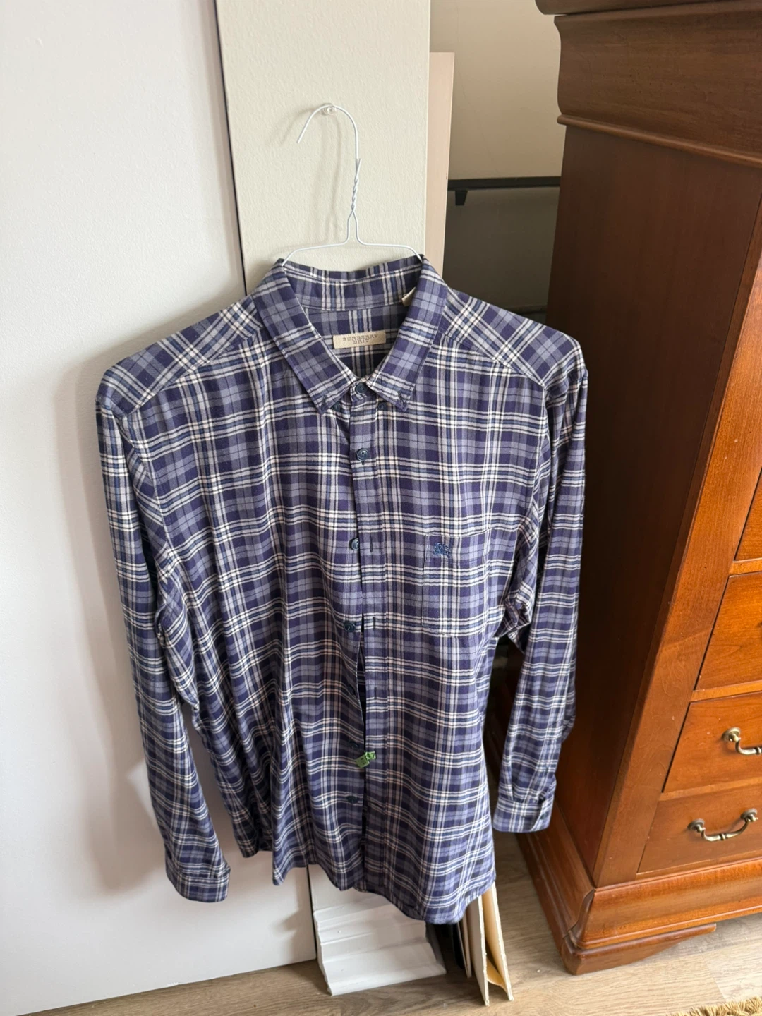 Burberry Brit Men's Plaid Button-Down Shirt - Size L - photo 3
