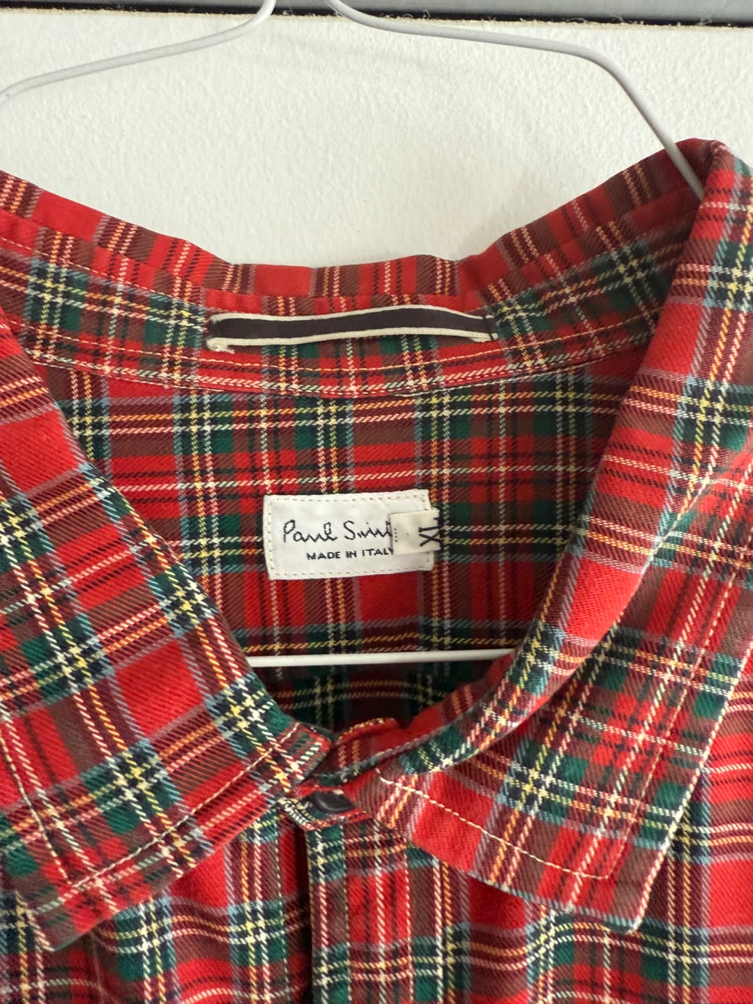 Paul Smith Red Plaid Shirt - Size xl slim fit