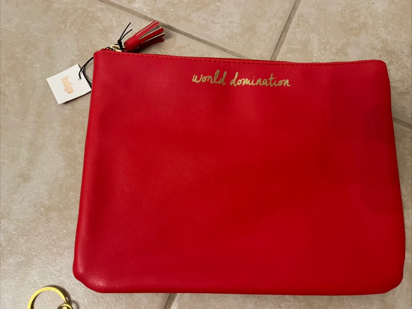 Indigo Pouches - Red 'World Domination' & Pink 'Live It' image indicator(2)