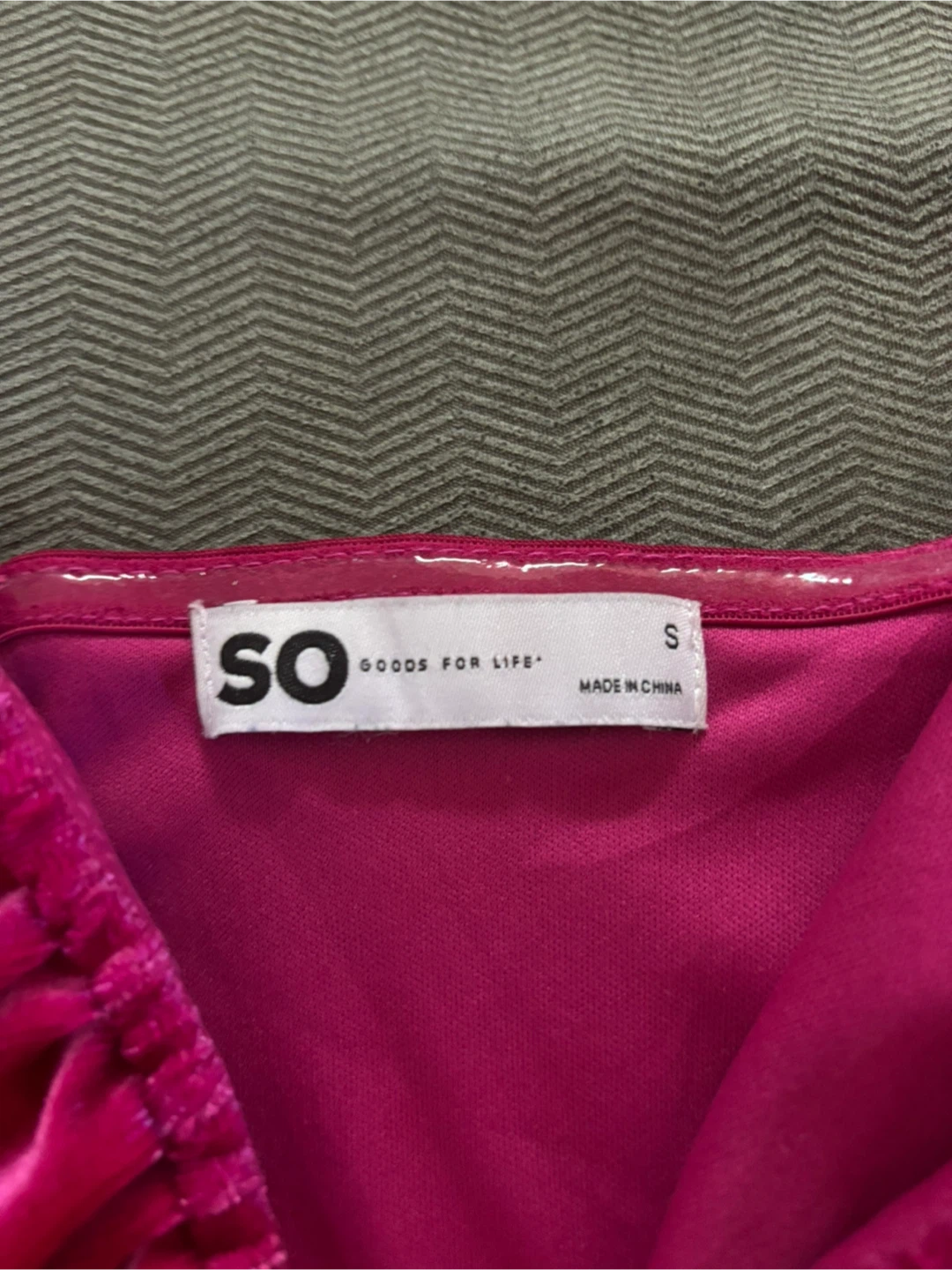 SO Pink Velvet Mini Dress - Size Small - photo 2