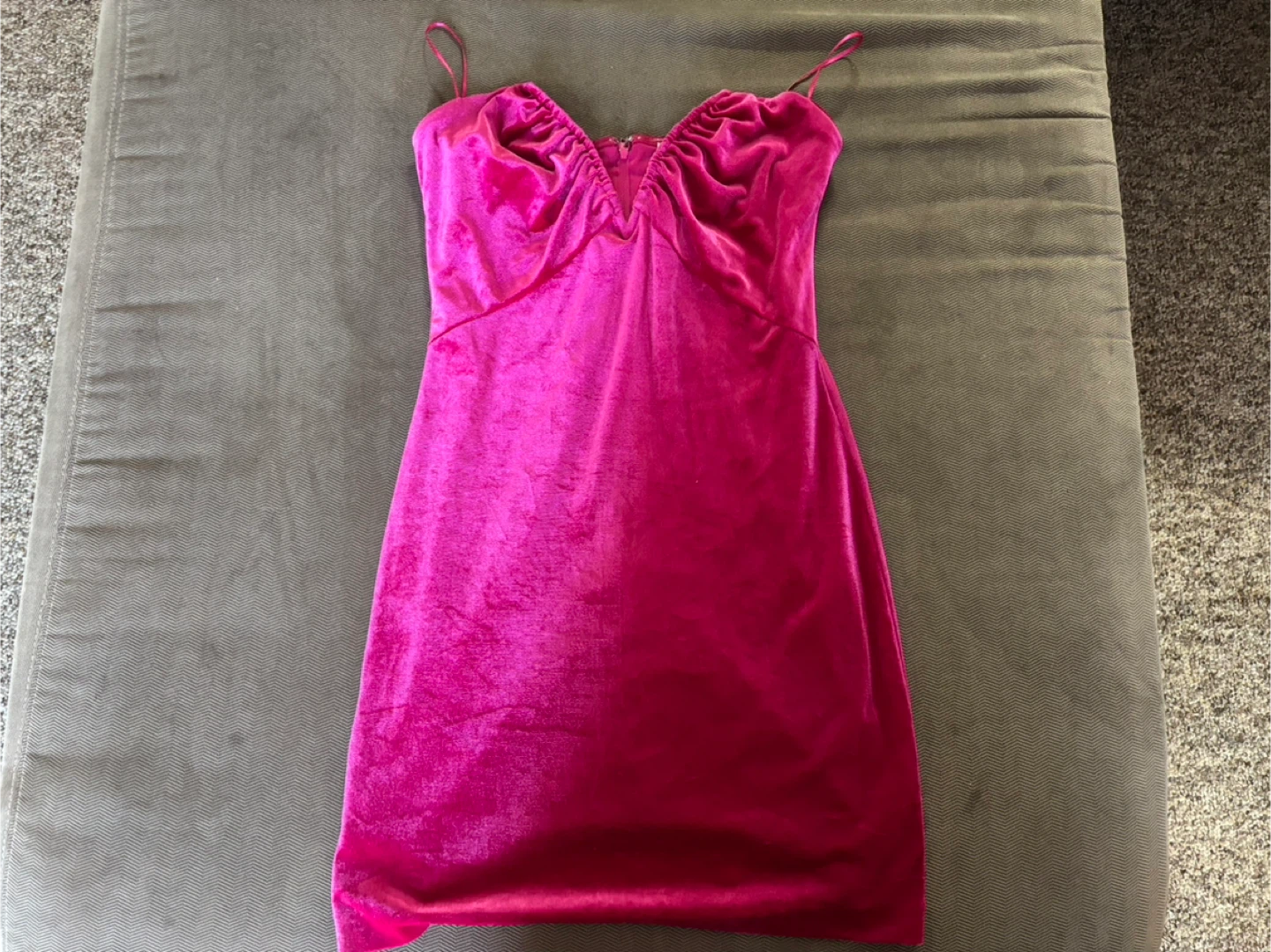 SO Pink Velvet Mini Dress - Size Small