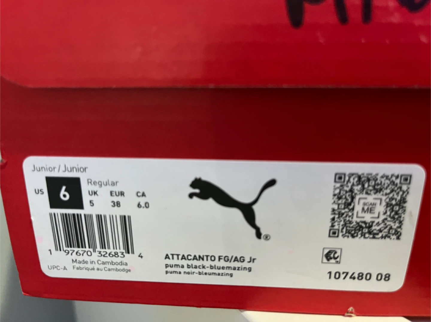 Puma Attacanto FG/AG Jr Size 6 Youth - photo 2