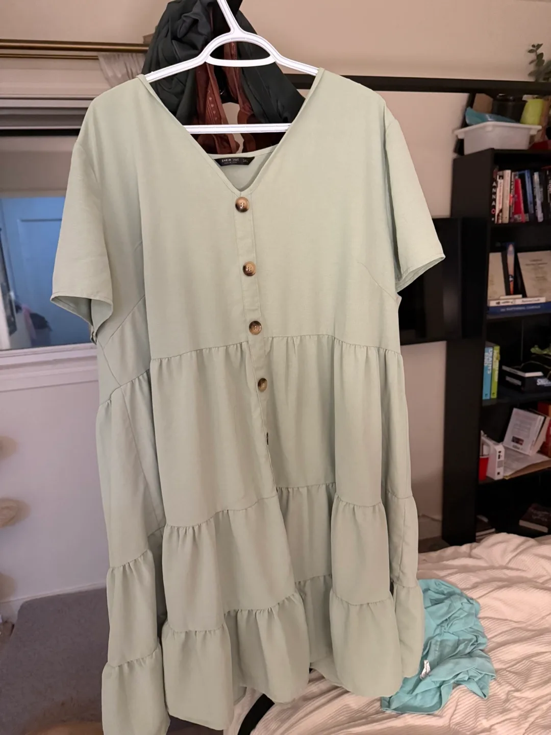 SHEIN Light Green Ruffle Dress - Size 3XL thumbnail