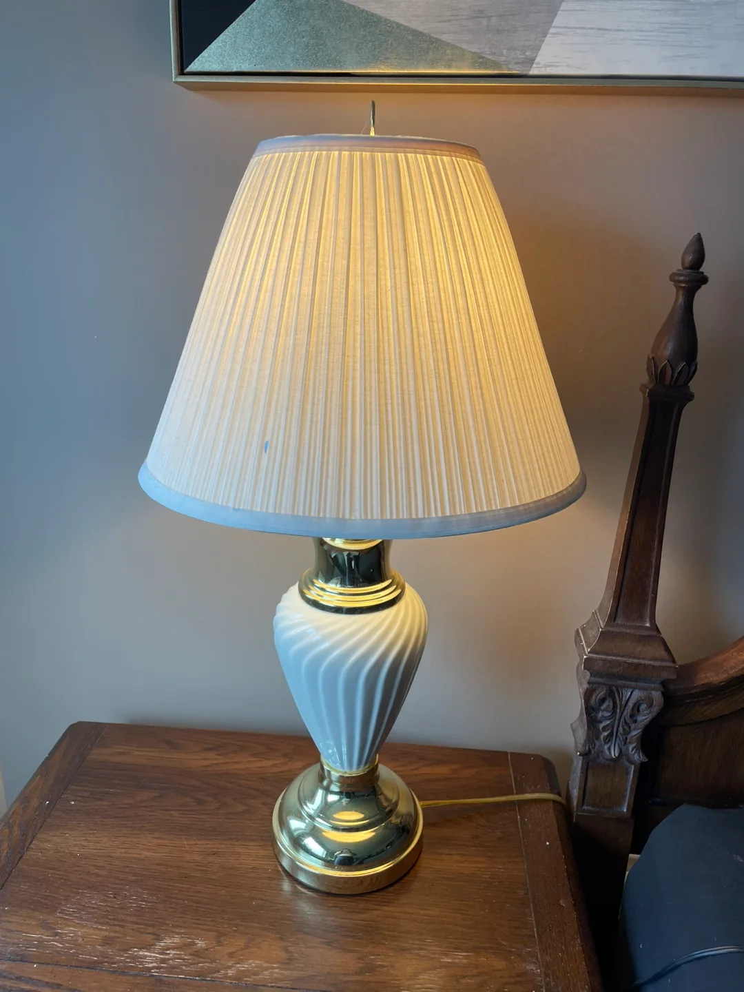 Table Lamp with White Shade thumbnail
