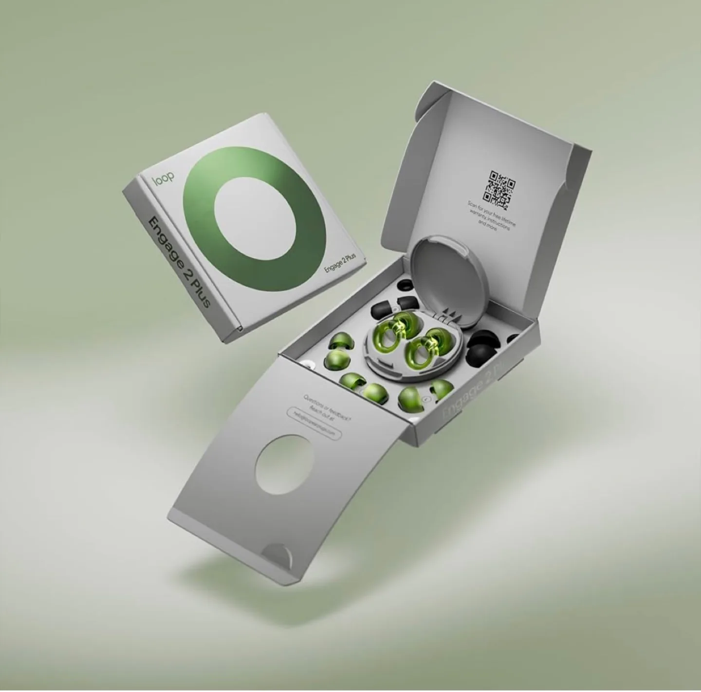 New Loop Engage 2 Plus Earplugs - Green image indicator(3)