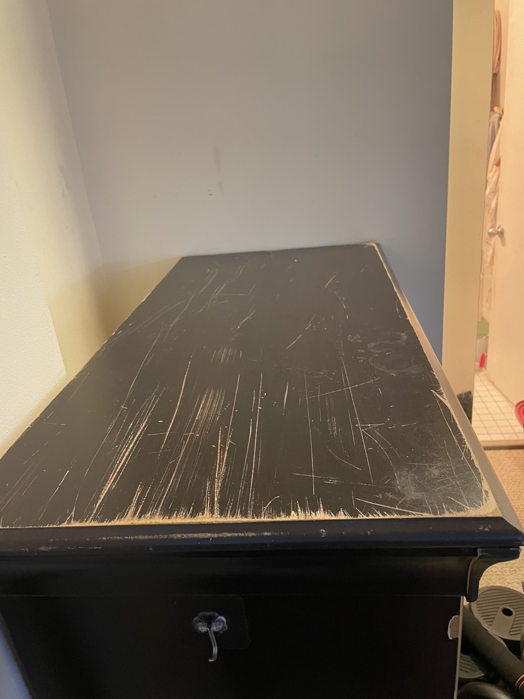 Dark Brown Wood Dresser - Used - photo 4