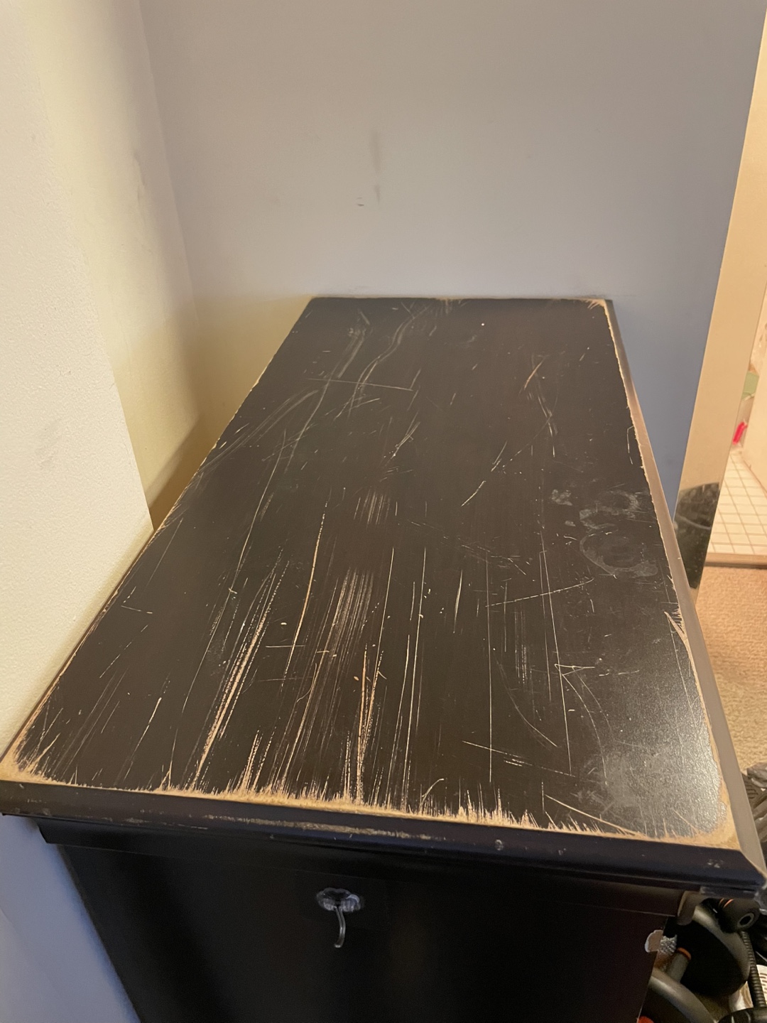 Dark Brown Wood Dresser - Used - photo 2