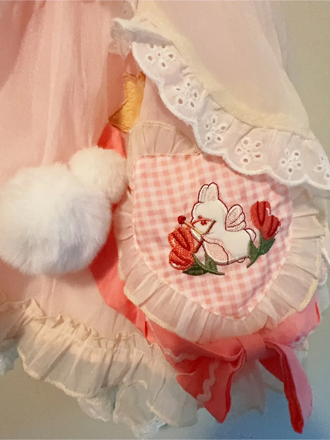 Pink Lolita Dress with Bunny Pocket Size 4-6T image indicator(2)