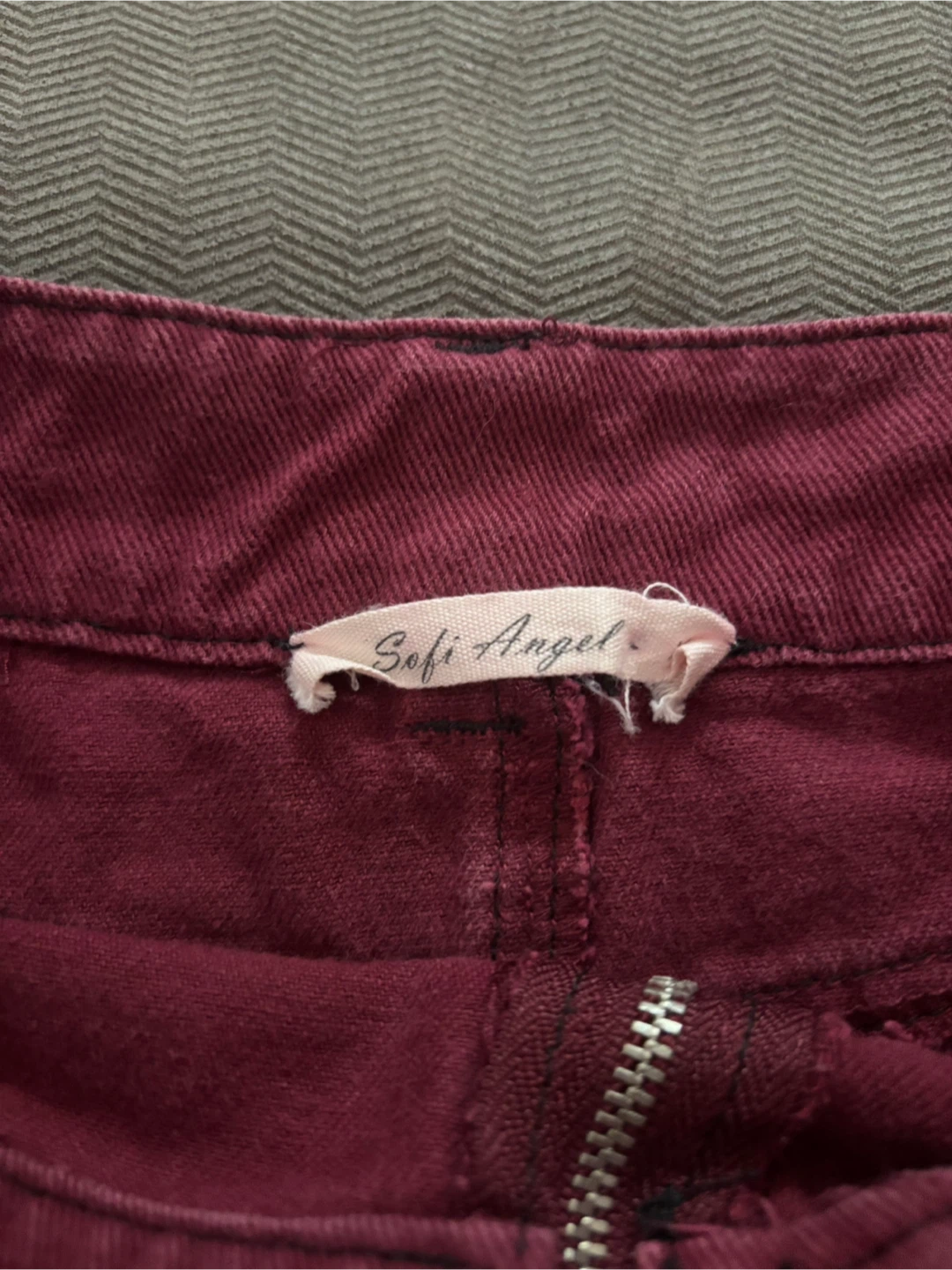 Sofi Angel Maroon Mini Skirt - Size M - photo 2