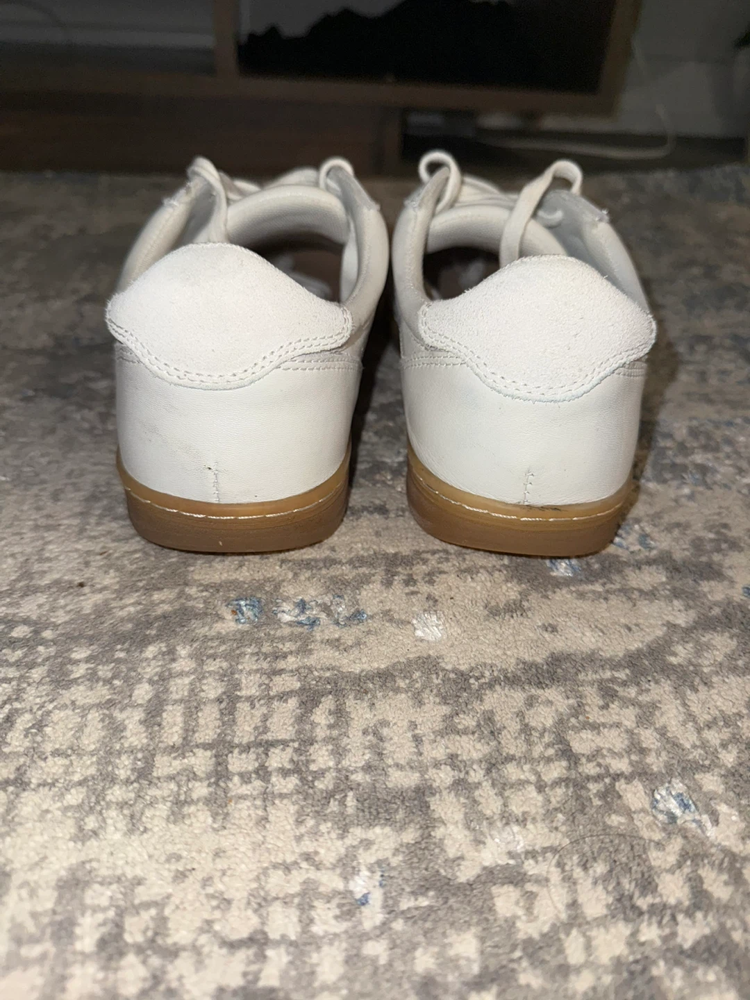 Silent D White Leather Sneakers