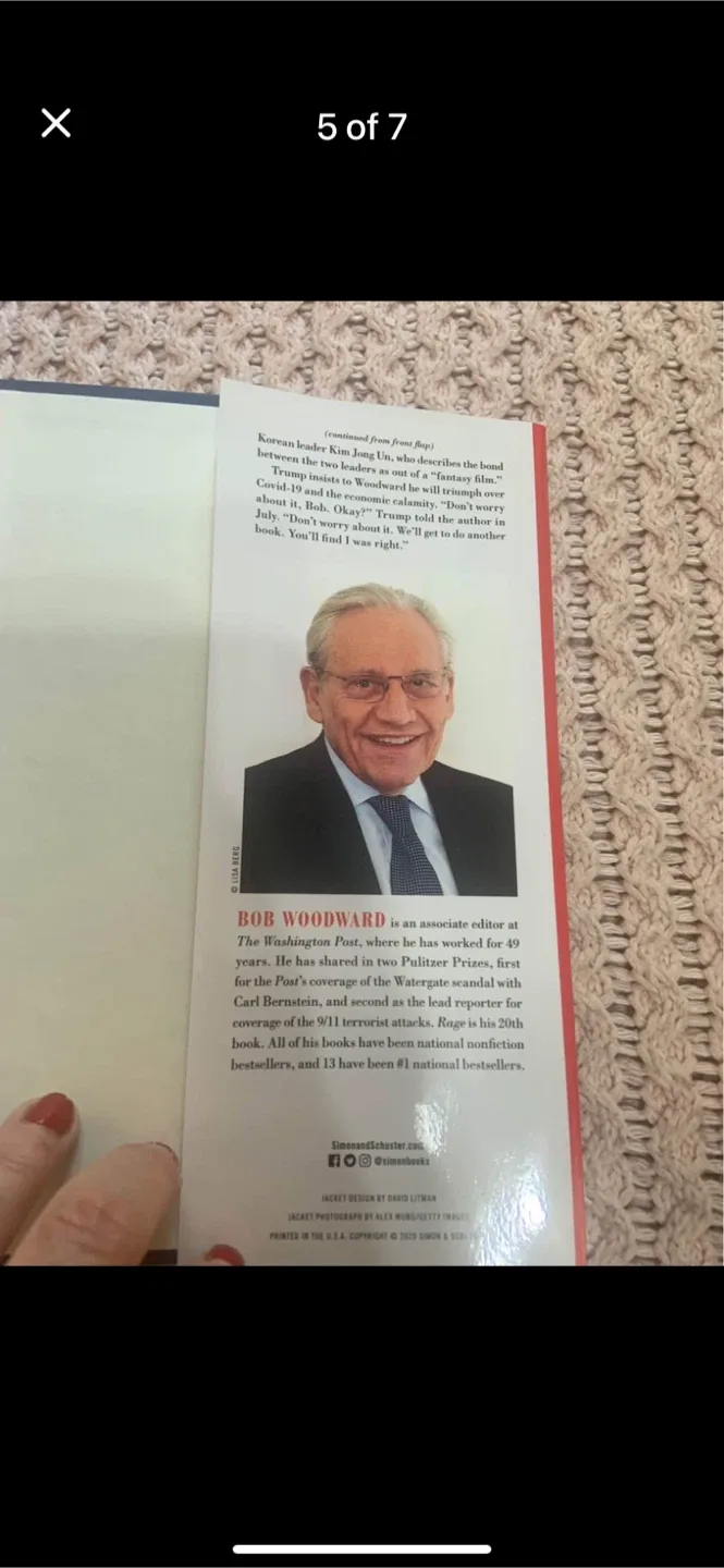 Set of 4 Political Books: Rage, Trumpocracy, More, Warning image indicator(5)