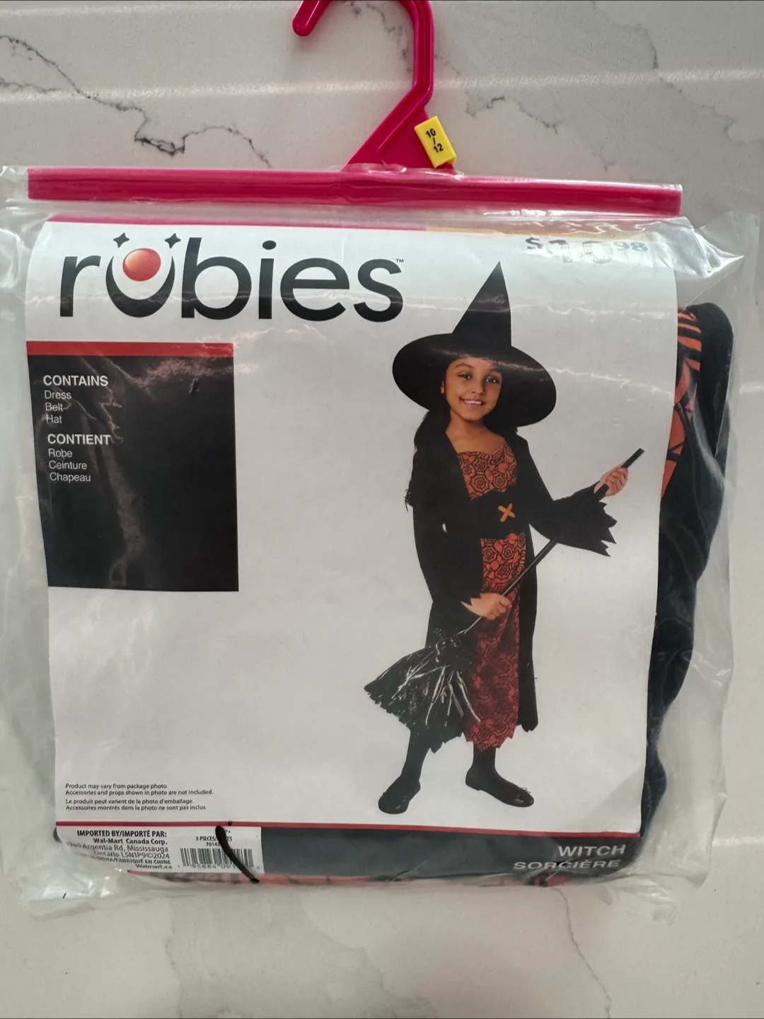 HALLOWEEN COSTUME- GIRLS LG WITCH DRESS & HAT thumbnail