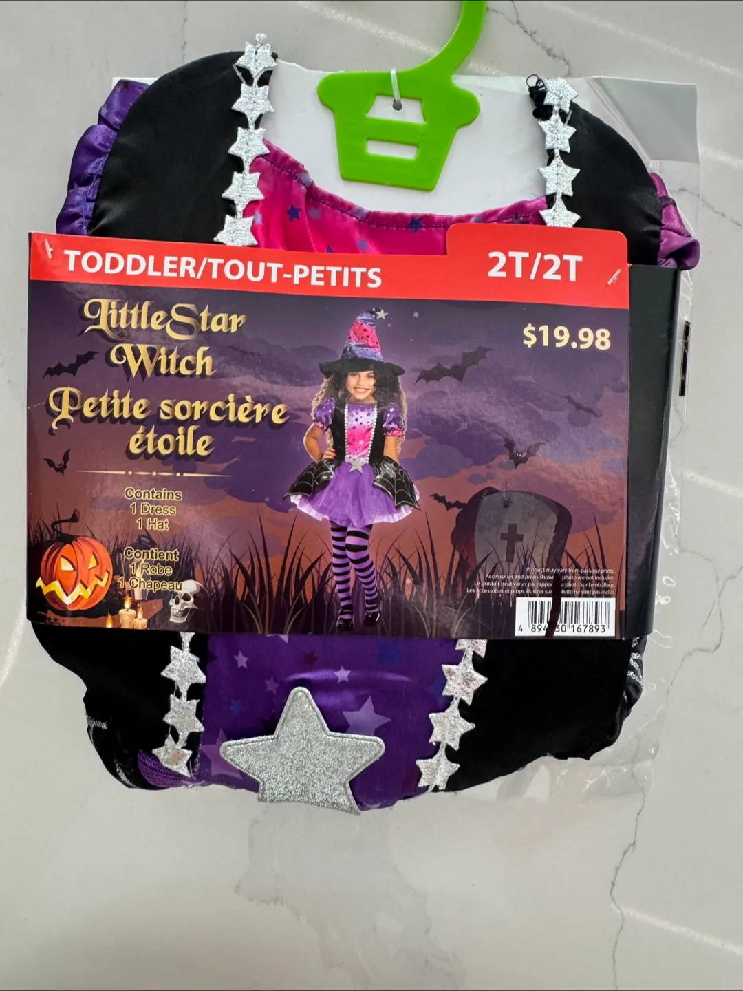 HALLOWEEN COSTUME- TODDLER 2T LITTLE STAR WITCH COSTUME thumbnail