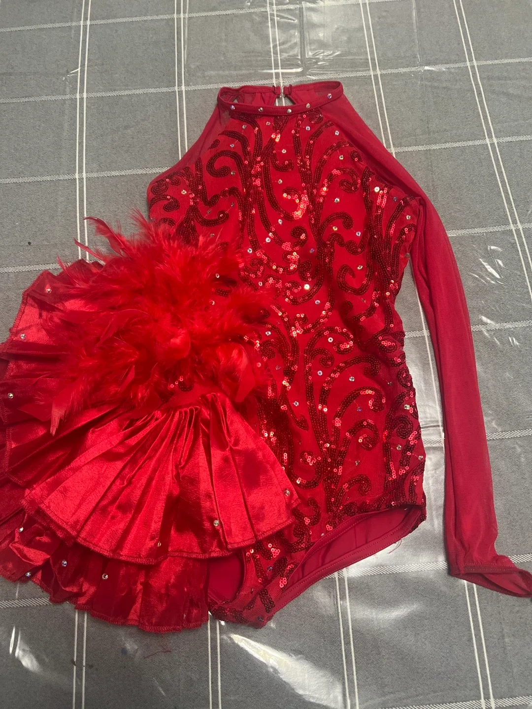 Red Sequin Dance Costume thumbnail