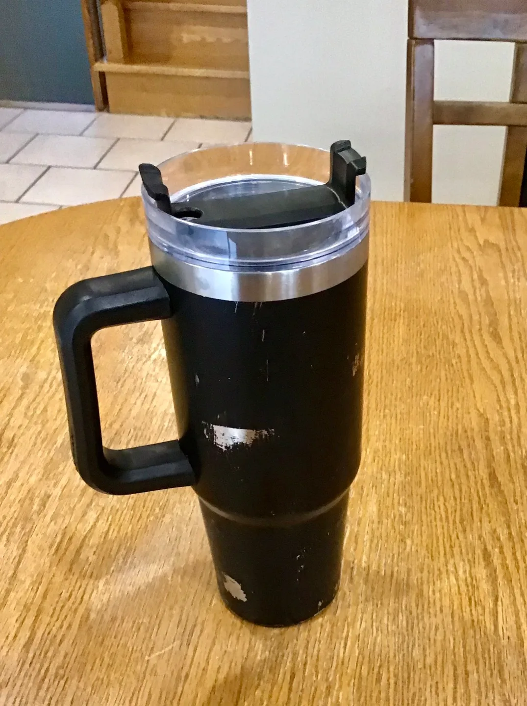 Black Travel Mug with Handle thumbnail