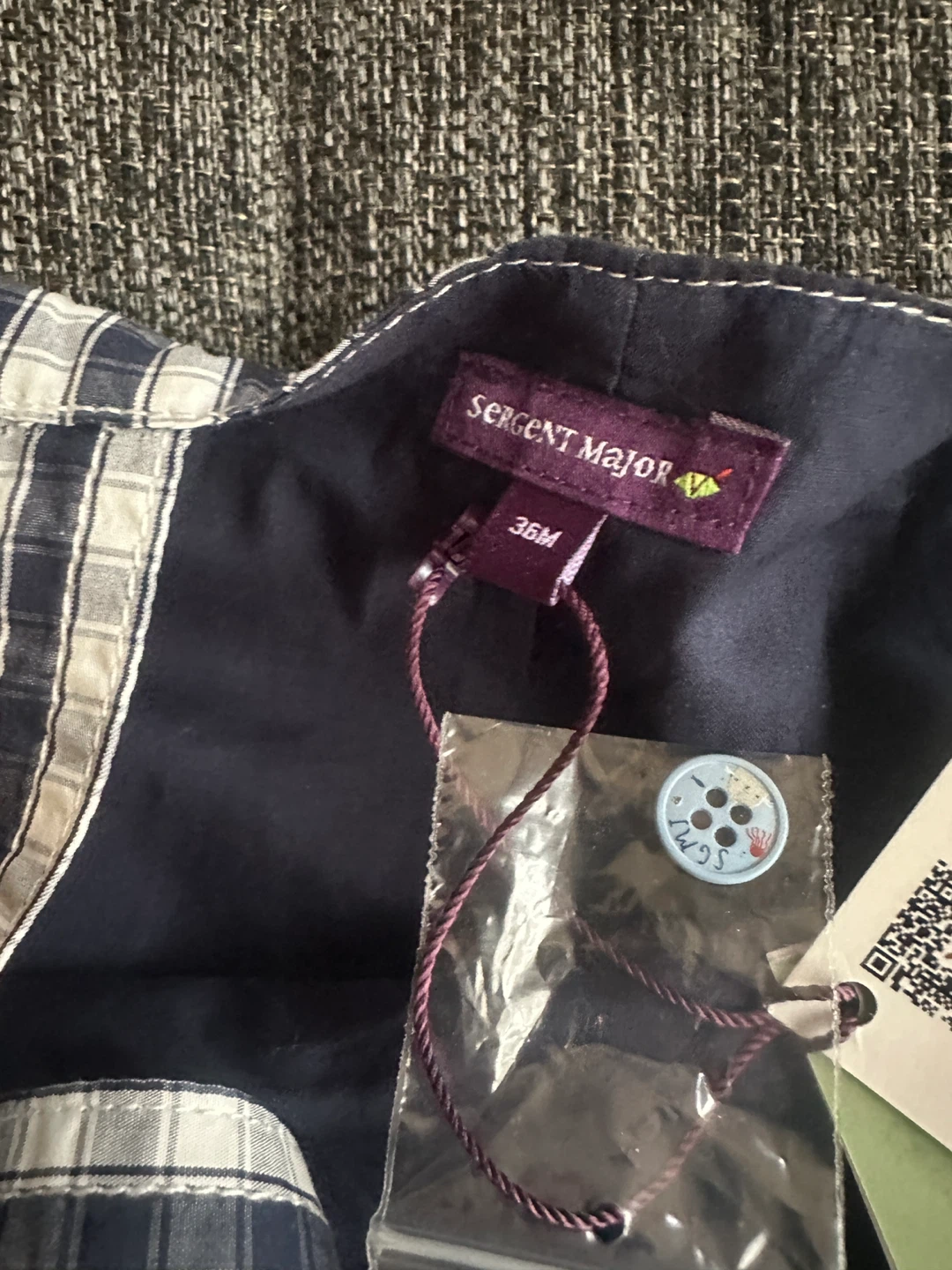 Sergent Major 36M Gingham Overalls - New with Tags! - photo 3