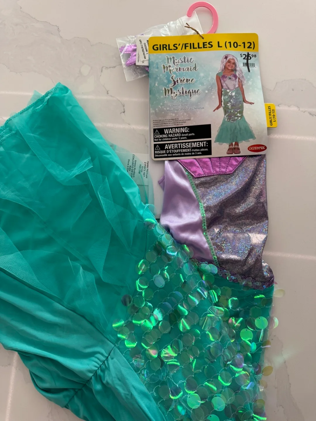 HALLOWEEN COSTUME- GIRLS LG MERMAID COSTUME thumbnail