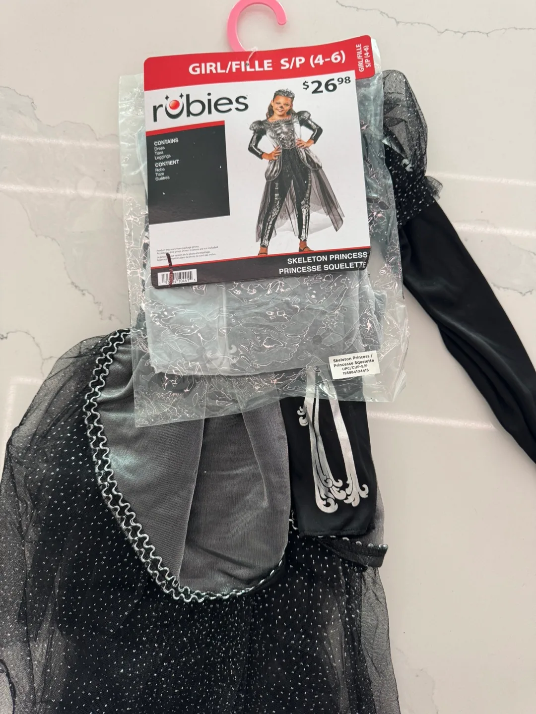 HALLOWEEN COSTUME- GIRLS SM SKELETON PRINCESS thumbnail
