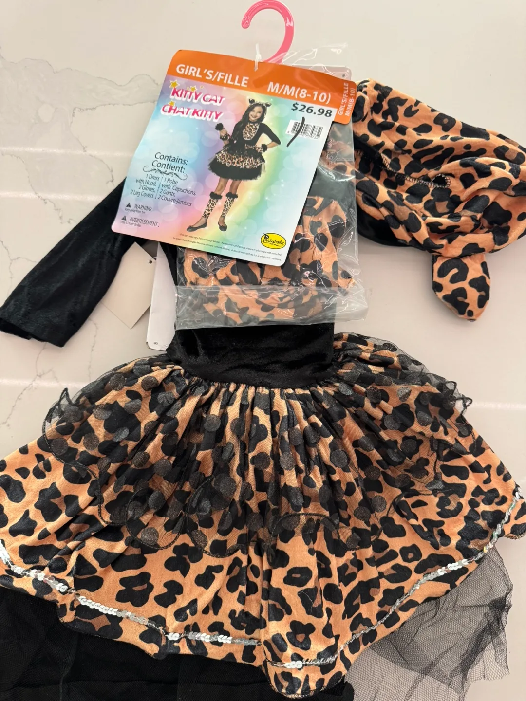 HALLOWEEN COSTUME- GIRLS MED KITTY CAT DRESS thumbnail