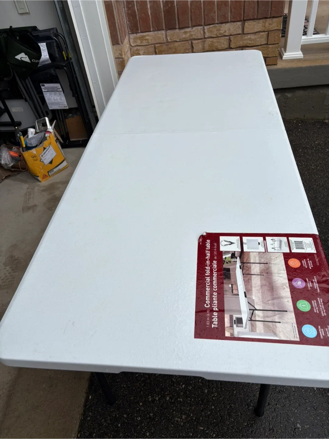 6ft Commercial Fold-in-Half Table – Heavy Duty, Portable thumbnail